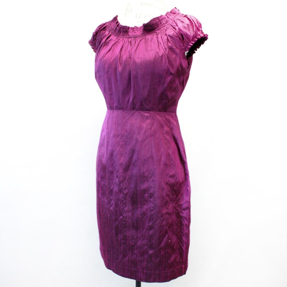 A.B.S collection Y2K raw Thai Silk purple whimsigoth cocktail lined dress size 8